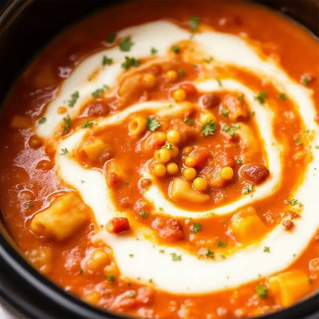 slow cooker lasagna soup preparation steps