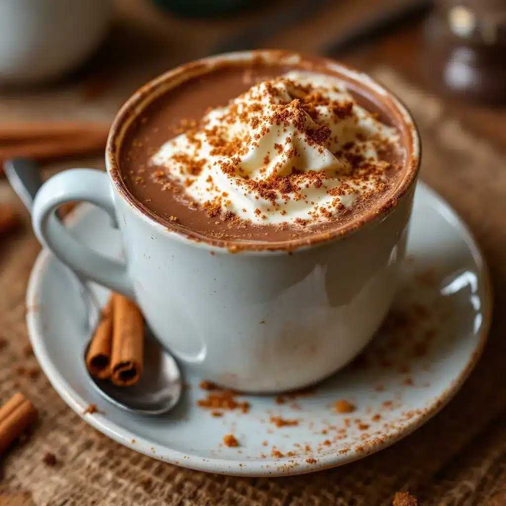 spicy creamy Mexican hot chocolate preparation steps