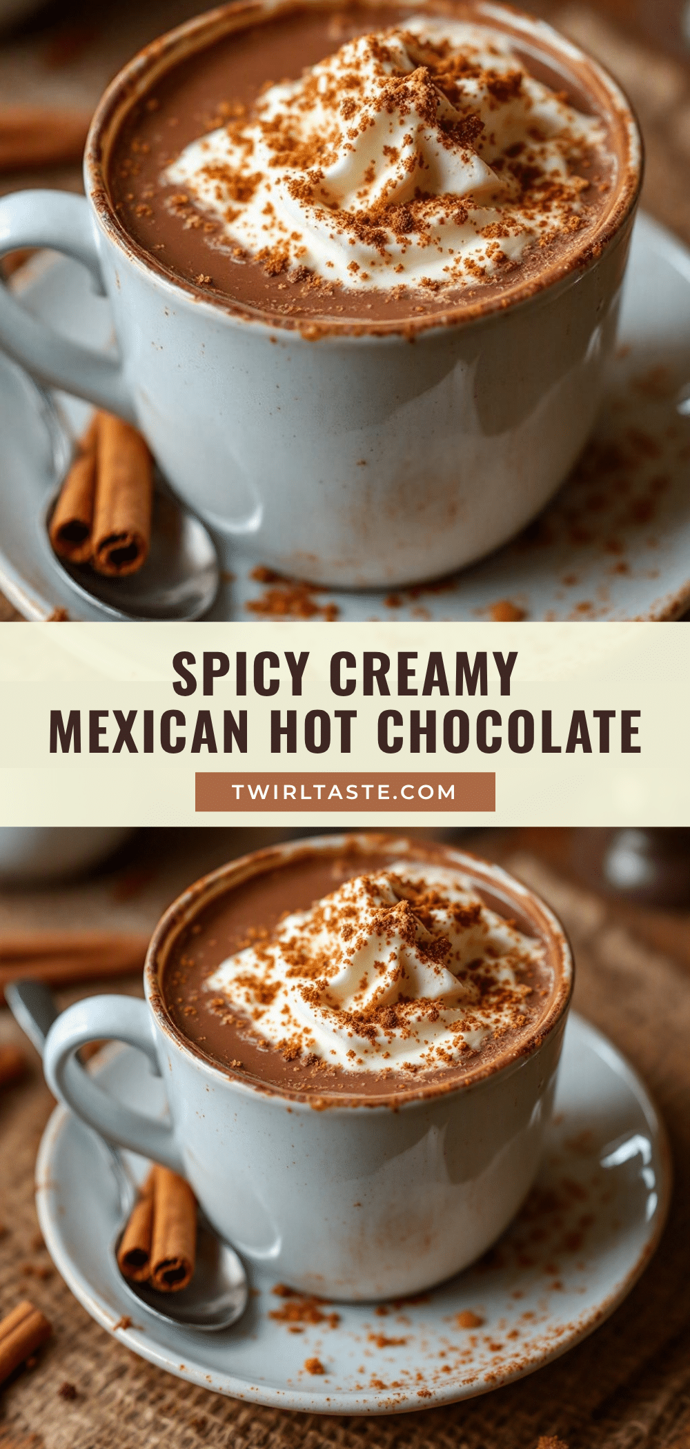 spicy creamy Mexican hot chocolate recipe
