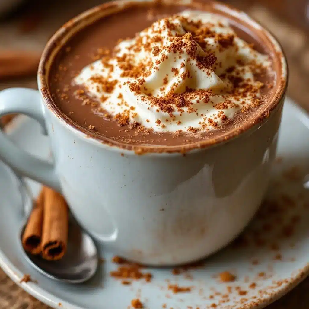 spicy creamy Mexican hot chocolate - featured image
