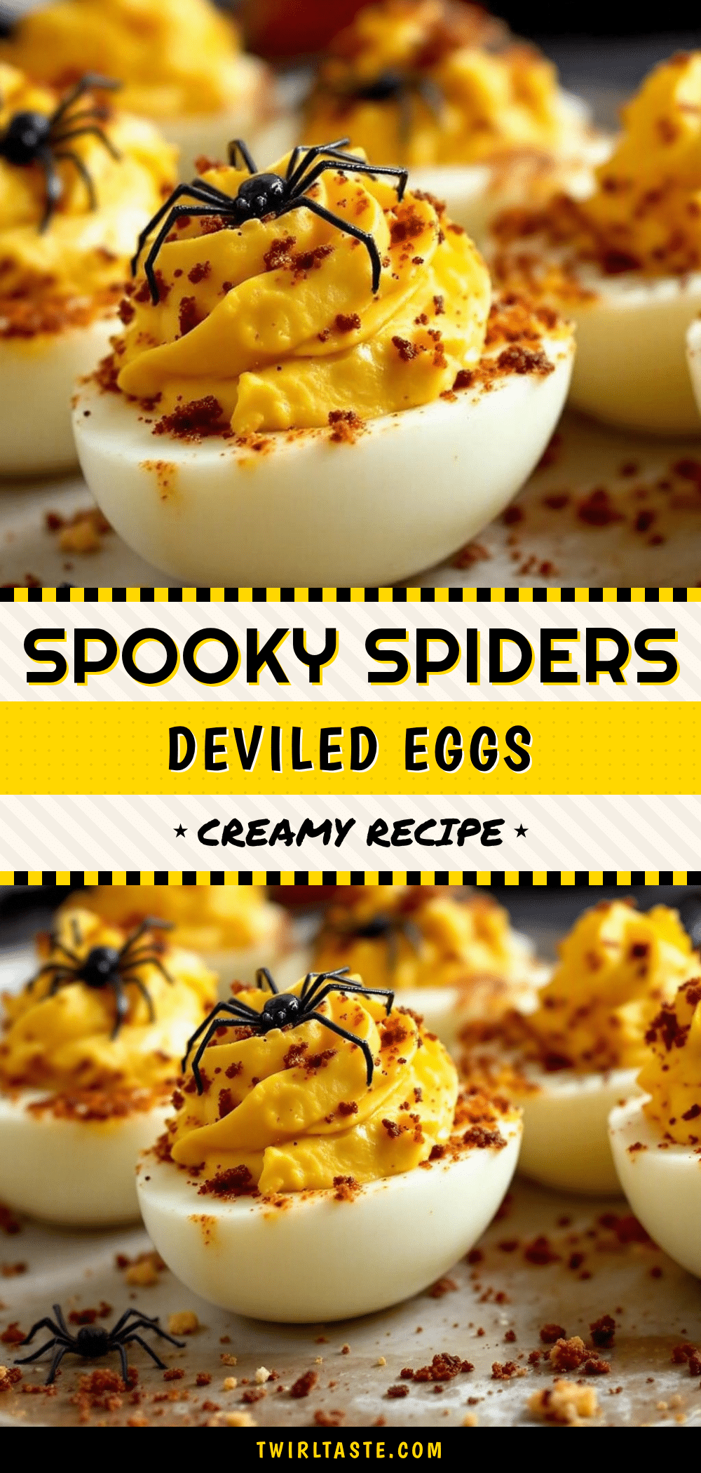 spooky spider deviled eggs recipe