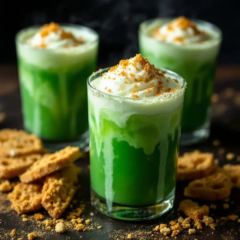 Spooky Witches Brew Green Punch preparation steps