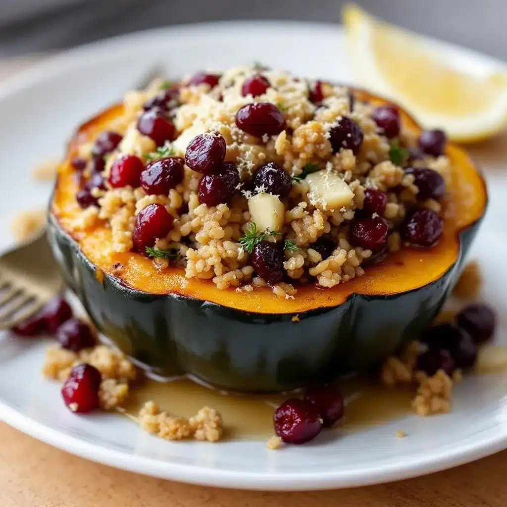 stuffed acorn squash with wild rice preparation steps