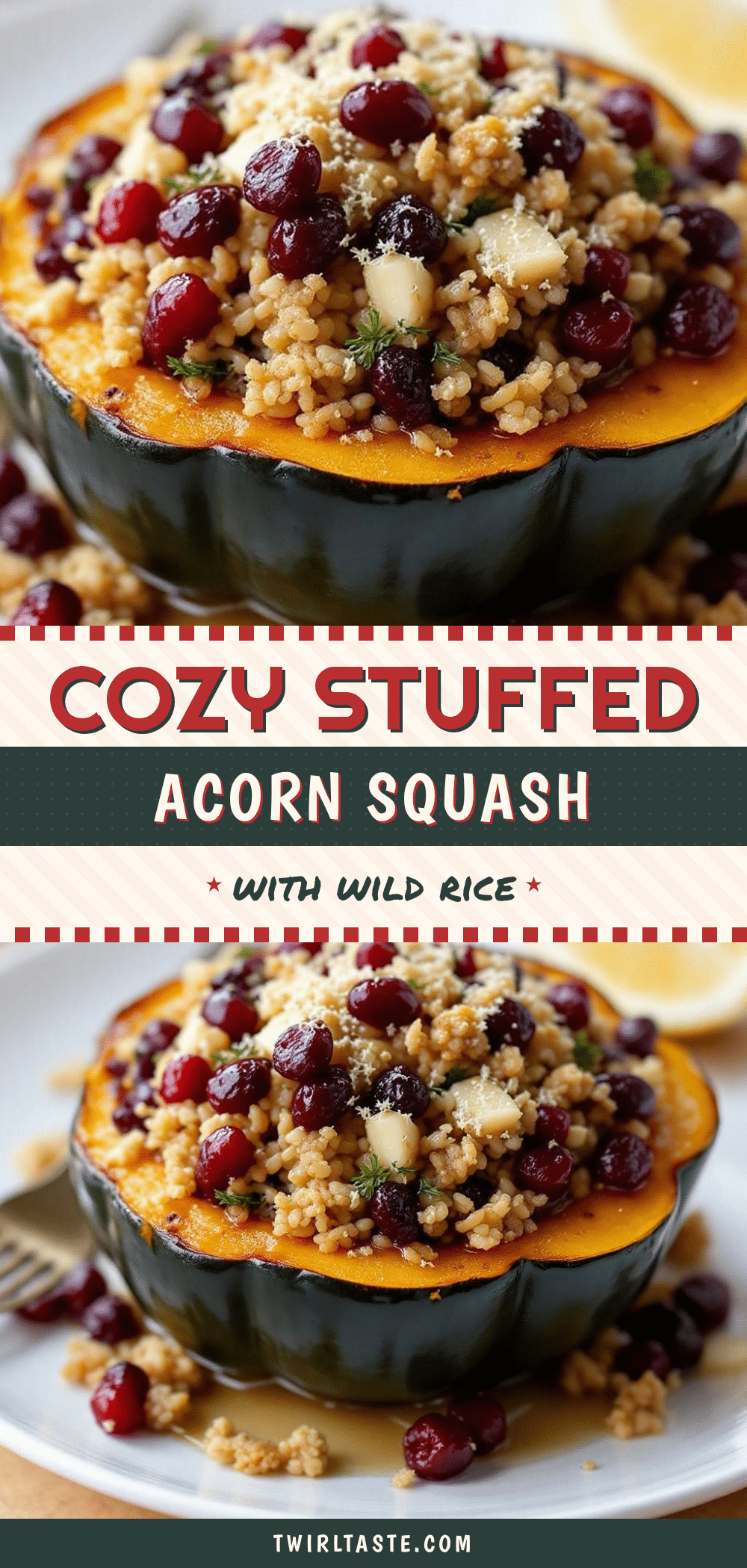 stuffed acorn squash with wild rice recipe