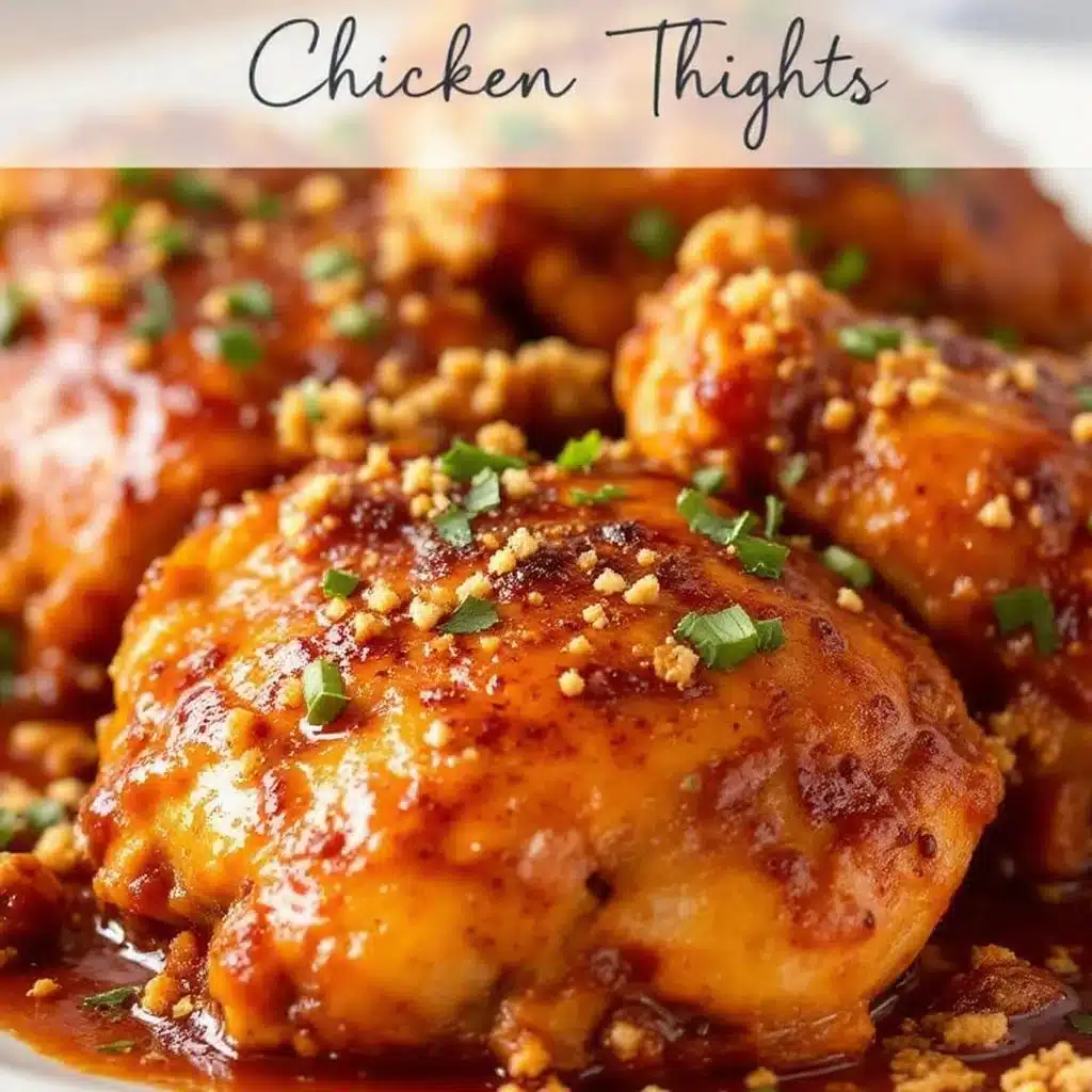 sweet and spicy BBQ chicken thighs - featured image