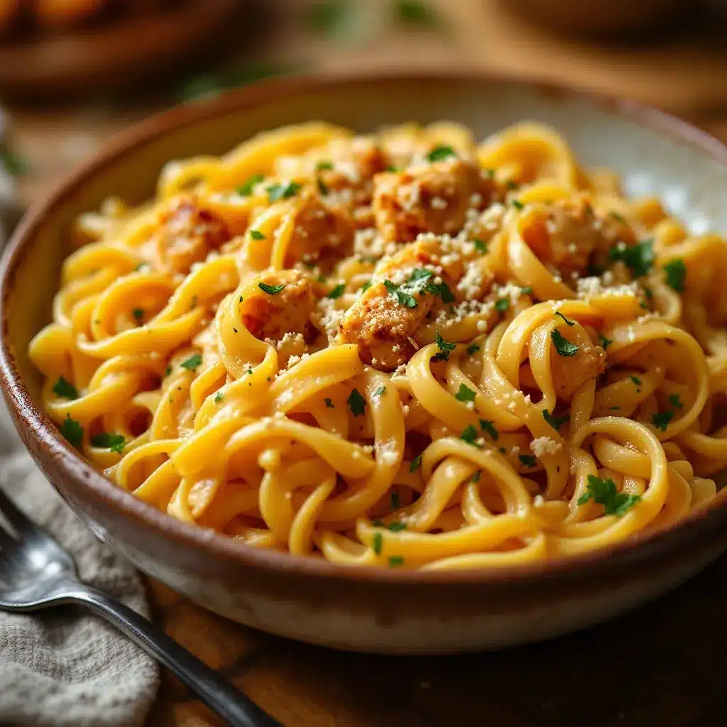 Tuscan chicken pasta preparation steps