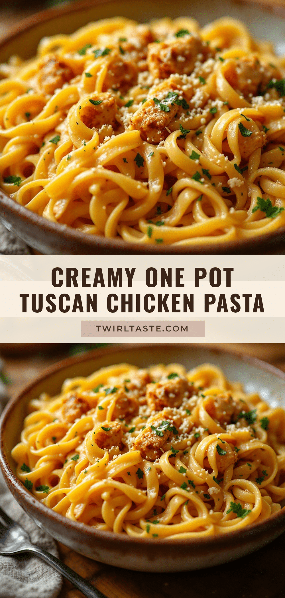 Tuscan chicken pasta recipe